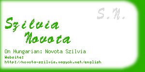 szilvia novota business card